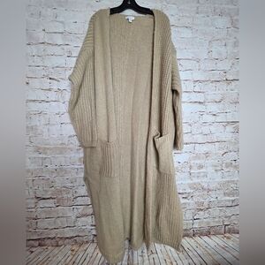 Topshop Tan Women's Long Sleeved Cardigan Sz 12